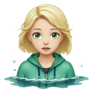 sad cs major who is a pretty girl with blond hair and green eyes drowning on ship sticker