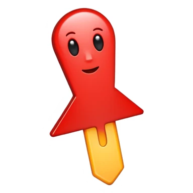 exclamation mark full red no face sticker