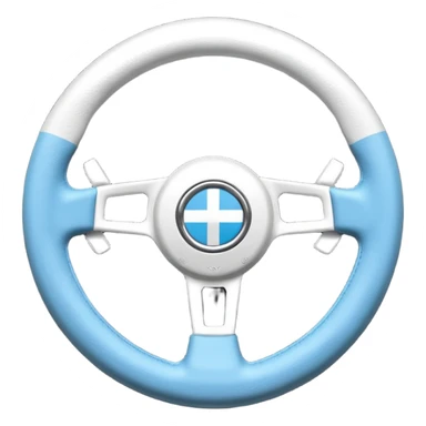 steering wheel with transgender pride flag colors with bdsm implification sticker