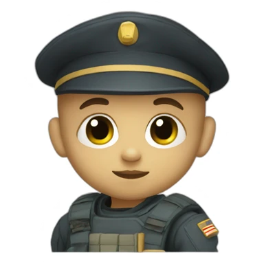 A baby helldivers 2 soldier sticker