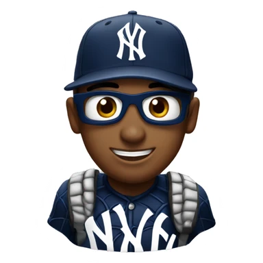 Spiderman wearing a new york yankee hat sticker