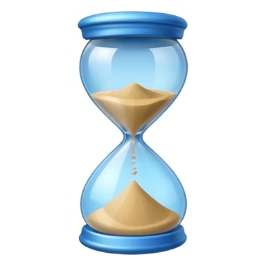 blue hourglass sticker