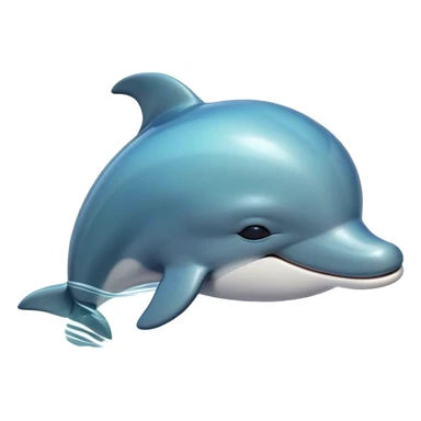 Meme-Worthy Cute Sleeping Bottlenose Dolphin Portrait Emoji, Head resting peacefully with a contented smile, showcasing a shiny, glossy body with eyes gently closed in serene slumber and a graceful, streamlined form, Simplified yet adorably endearing features, highly detailed, glowing with a soft, drowsy aquatic light, high shine, relaxed and utterly lovable, stylized with an air of playful laziness, soft glowing outline, capturing the essence of a sleeping dolphin that feels destined to become the next viral icon of adorable rest! sticker