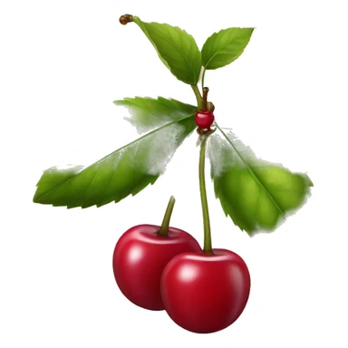 Two cherries but the stems have a bow on the top sticker