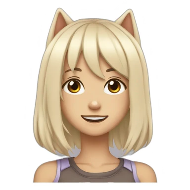 dog-girl-anime sticker