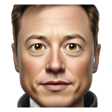 elon musk photo realistic sticker