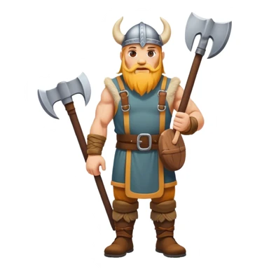 road builder full body as a viking with big kebab instad of axe sticker