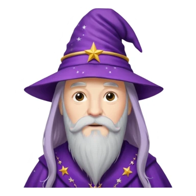 dumbledore wear purple magic hat sticker