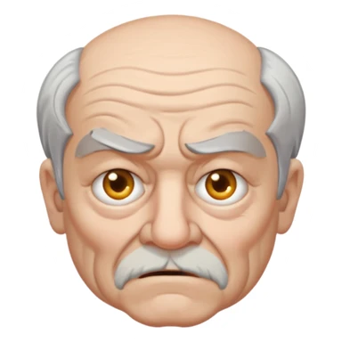 Grumpy old man with one eye sticker