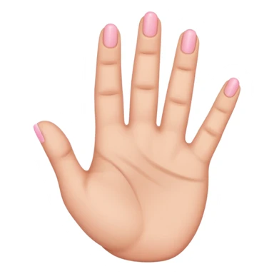 Hand with all fingers down accept the middle and ring finger sticker