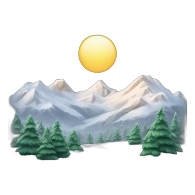 montañas en invierno sticker