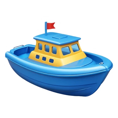 simple plastic toy boat sticker