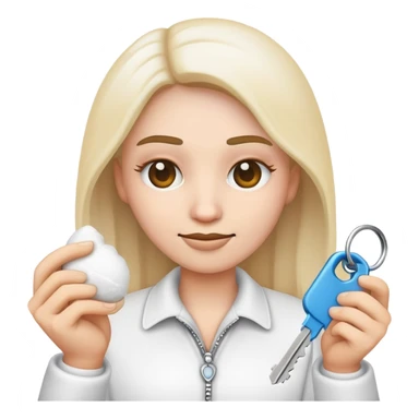 Emoji holding key and cocaine sticker