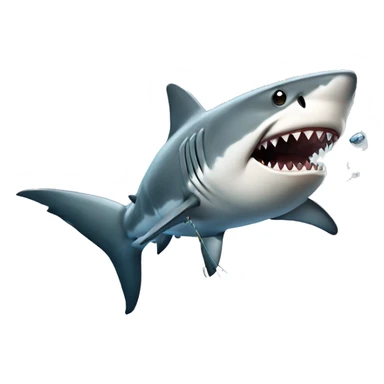 A shark fishing sticker