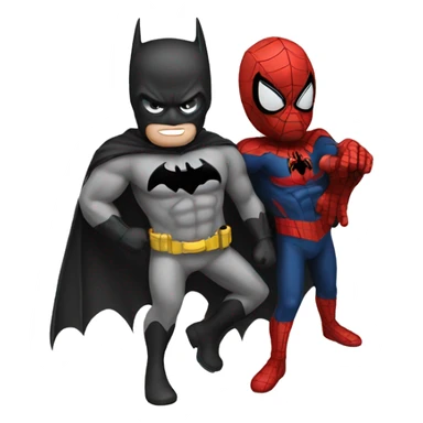 Batman and spiderman sticker
