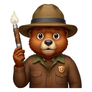 Smokey the bear with a joint sticker