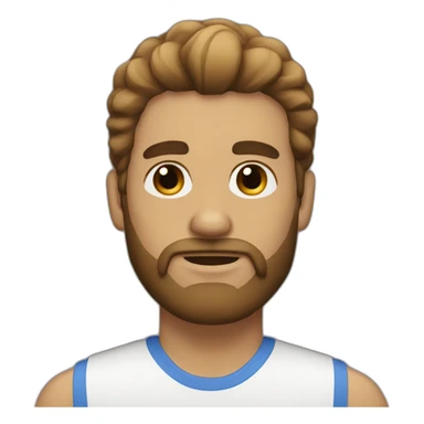 Bearded man with black eyes and hair. Hair is straight and complexion is light brown sticker