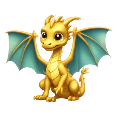 baby golden dragon sticker
