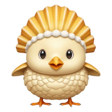 calimero. um pinto com uma casca na cabeça sticker