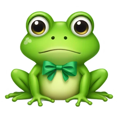 cute frog with a bow on  sticker