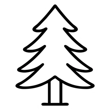 pine tree with extra branches sticker