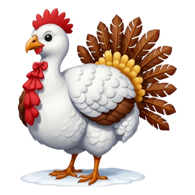 Pretty snow turkey sticker
