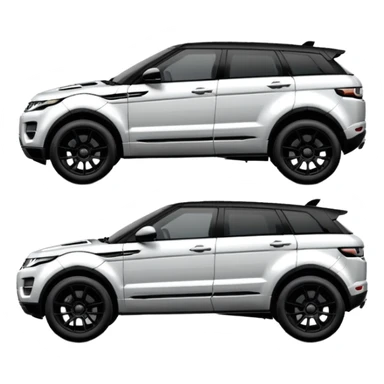 2024 black LandRover evoque with black rims, black trim and black interior  sticker