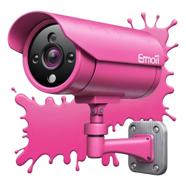 Security Camera pink with graffity sticker