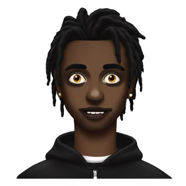Playboi carti with vampire makeup on  sticker
