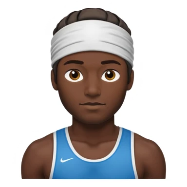 Male Athlete wear headband sticker