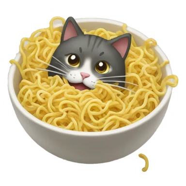 Cat eat ramens sticker
