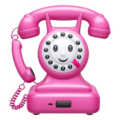 KAWAII rococo pink INFLATABLE phone SCULPTURE  sticker