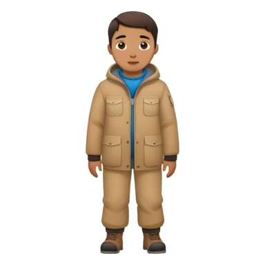 photorealistic greenland citizen standing full length sticker