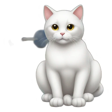 cat in gym sticker