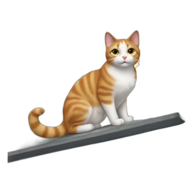 cat on roof sticker