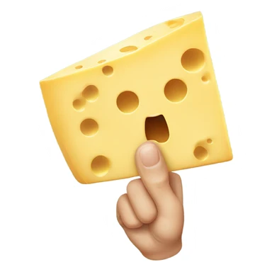 Cheese giving the middle finger sticker