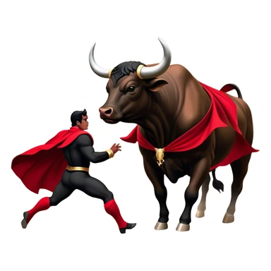 ​Cinematic Realistic black charging bull, against a matador depicted in a flowing red cape, captured in the dramatic moment of confronting a charging bull in a traditional bullring, rendered with dynamic motion and dramatic lighting that encapsulates the intensity and artistry of the spectacle, sticker