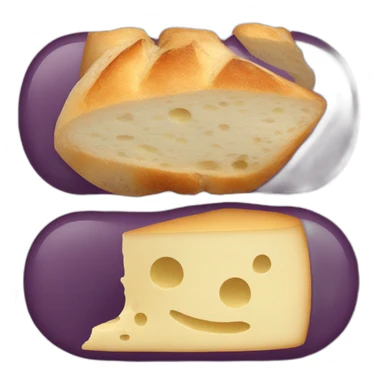 french with baguette wine cheese sticker