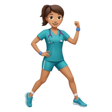 doctor doing cardio dance sticker