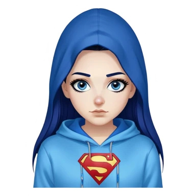 Happy-long-straight-dark-blue-hair-with-glitter-blue-eyes-thick-black-eyeliner-really-thick-really-long-eye-lashes-sky-blue-superman-no-ears-hoodie-sweatshirt-hoop-in-right-nostril sticker