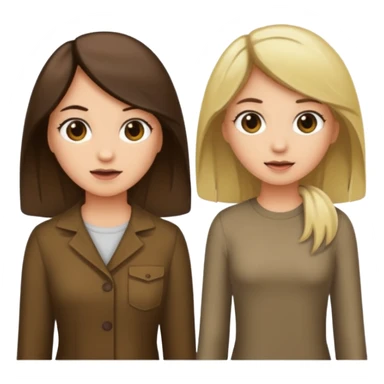 bestiess one with dark brown hair and one with dirty blonde hair sticker