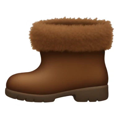 brown fuzzy boots  sticker