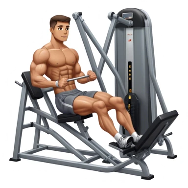 guy leg press machine sticker