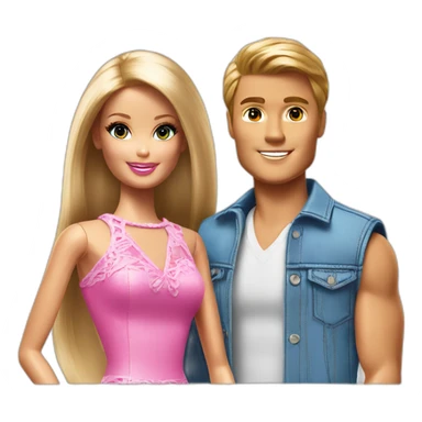 Barbie and ken sticker