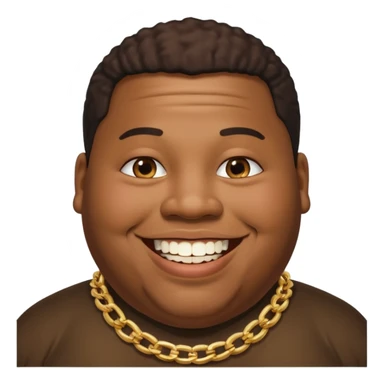 Fat black man with half of missing front tooth sticker