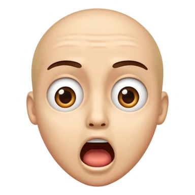 Shocked face sticker