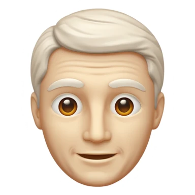 Marble style statue of man head happy sticker