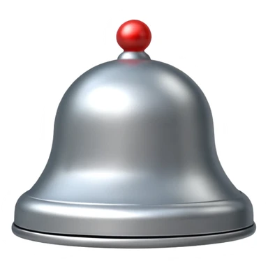 Notification bell silver sticker