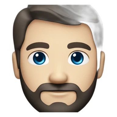 Handsome white man from Star Trek with Blue eyes and short brown hair and black beard startrek sticker