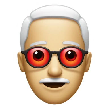 chill emoji with red eyes sticker